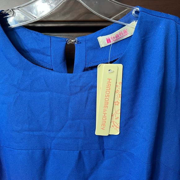 Handsome & Honey mini free waist and hip dress royal blue size L - Picture 3 of 4